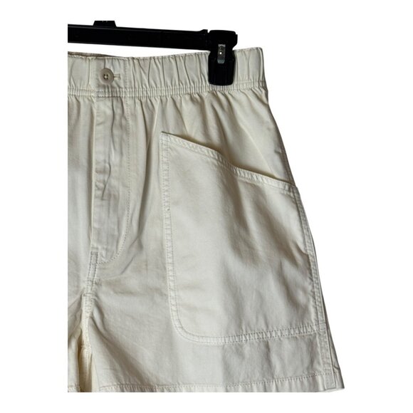 Madewell Shorts Women 28 Beige Vintage Canvas Garment Dyed Pull On Utility NWT - Picture 4 of 11